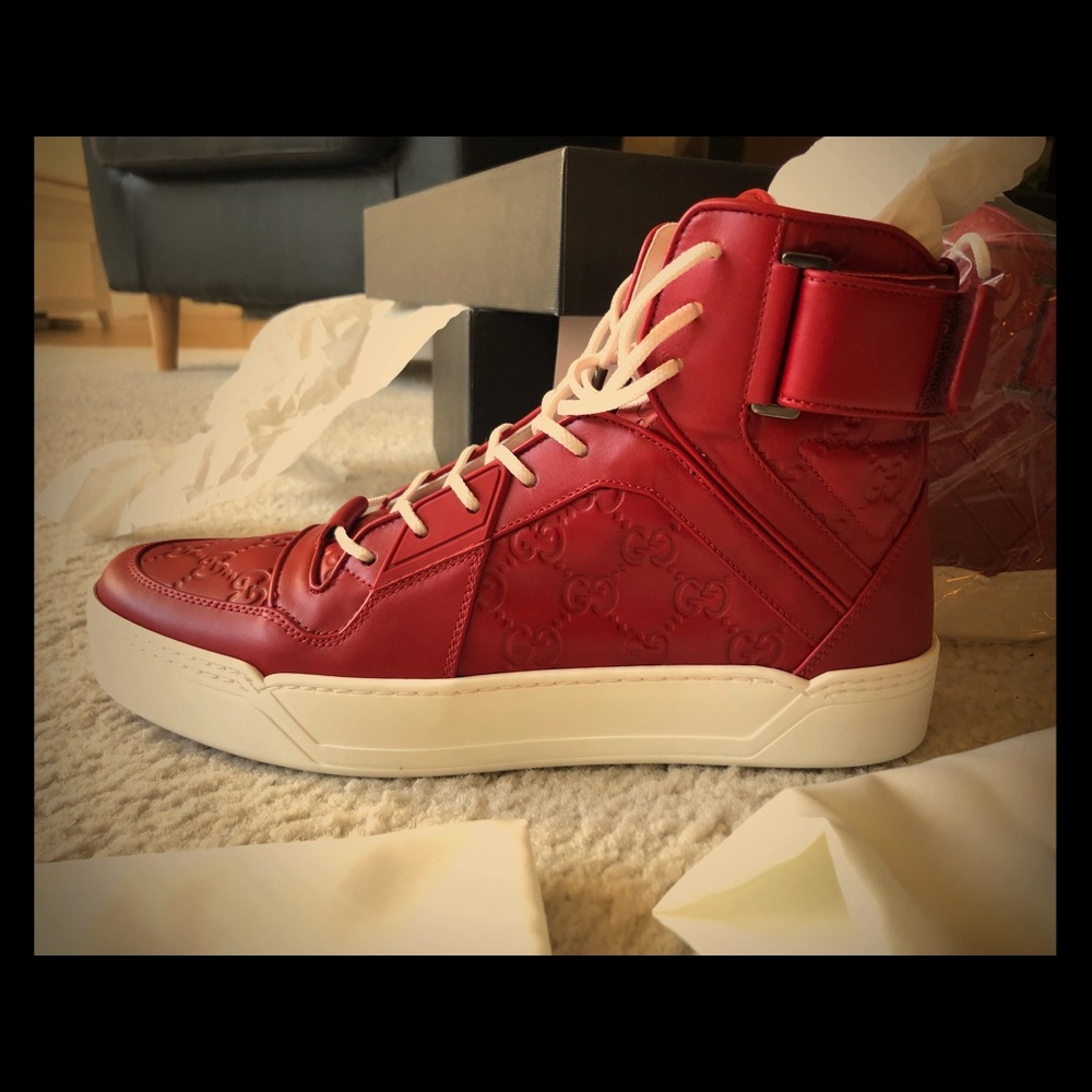 Gucci “Guccisimo” Leather High-Top Sneaker